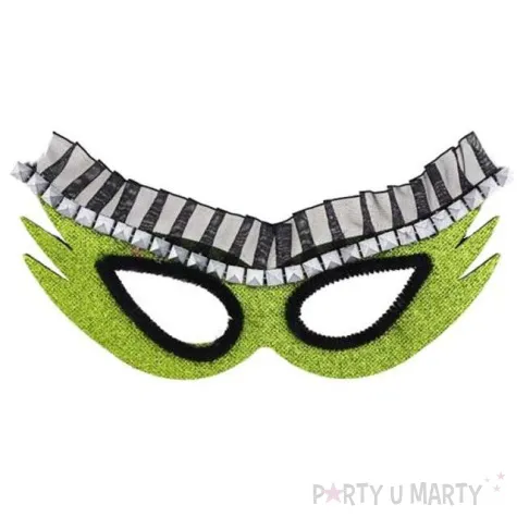 maska karnawalowa zielona kosmiczna
