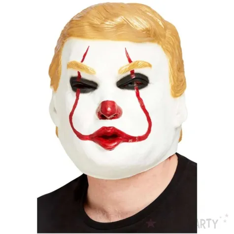 maska klaun prezydent lateksowa smiffys rozm uniwersalny