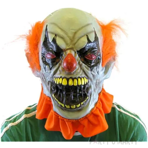 maska klaun straszny lateksowa
