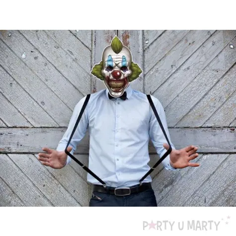 maska klaun straszny papierowa