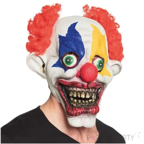 maska klaun z wlosami lateksowa boland
