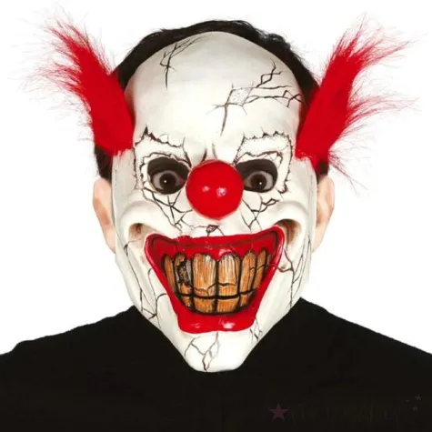 maska klaun z wlosami lateksowa guirca