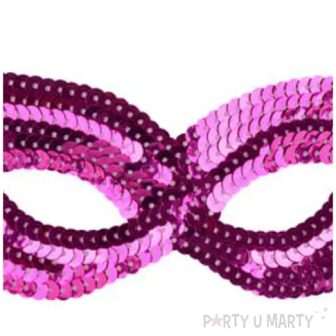 maska kocica rozowa cekinowa arpex