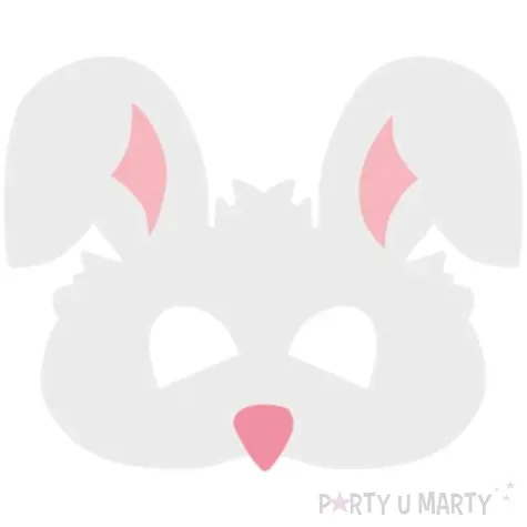 maska krolik filcowa partypal