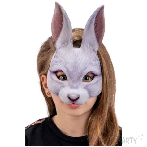 maska krolik na gumce materialowa carnival toys