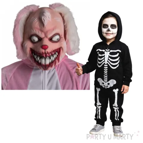 maska krolik psychopata rozowa lateksowa carnival toys