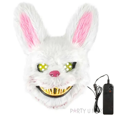 maska krolik pysychopata led zolty plastik partypal
