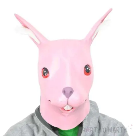 maska krolik rozowa lateksowa gadgetmaster