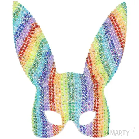 maska krolik z krysztalkami teczowy smiffys