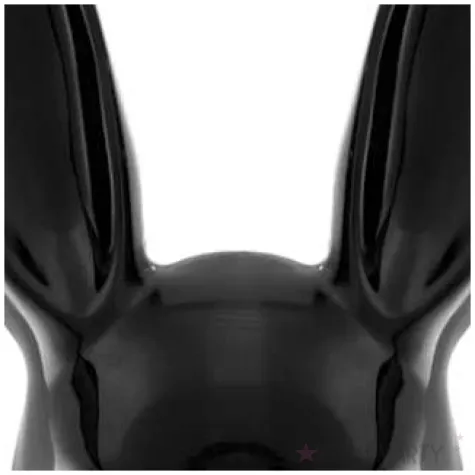 maska krolik z uszami czarna partypal