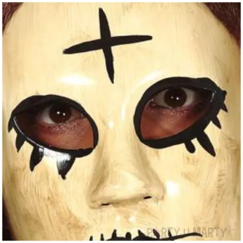 maska kultystka z krzyzem plastikowa guirca