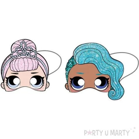 maska lol surprise papierowa procos 6 szt