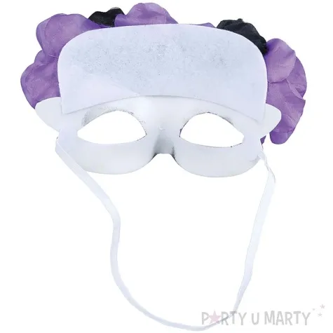 maska los muertos kwiaty fioletowy czarny guirca