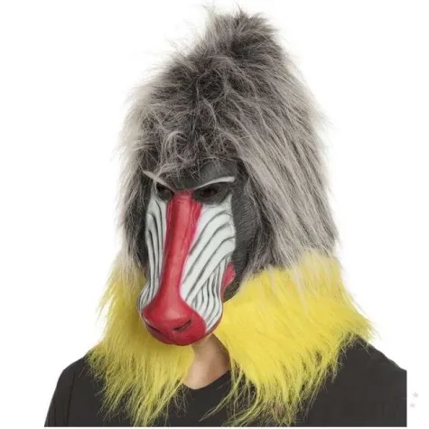 maska malpa pawian z wlosami lateksowa boland