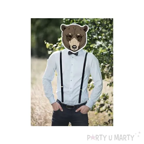 maska niedzwiedz papierowa partydeco