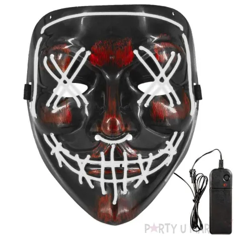 maska noc oczyszczenia led bialy plastik partypal