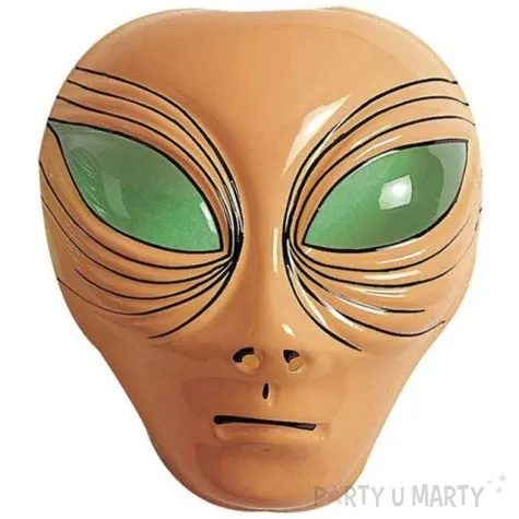 maska obcy pomaranczowa plastikowa 3d