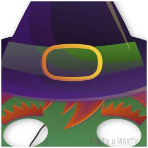 maska papierowa halloween czarownica rozm uniwersalny