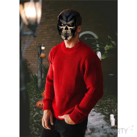 maska papierowa halloween mroczny szkielet rozm uniwersalny