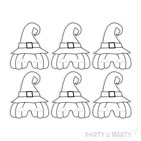 maska papierowa kolorowanka dynia w kapeluszu rozm uniwersalny 6 szt