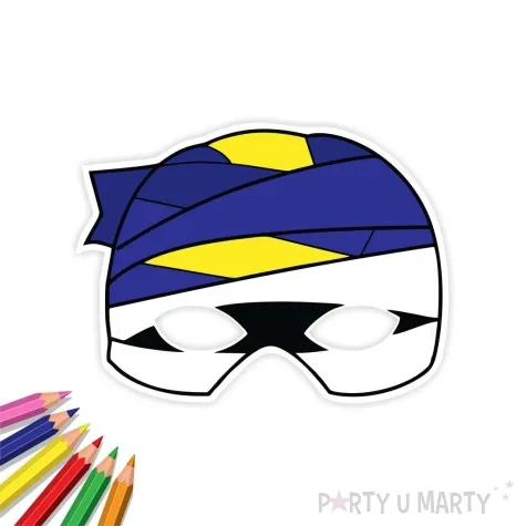 maska papierowa kolorowanka mumia rozm uniwersalny 6 szt