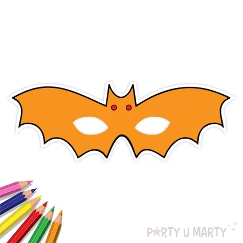 maska papierowa kolorowanka nietoperz rozm uniwersalny 6 szt