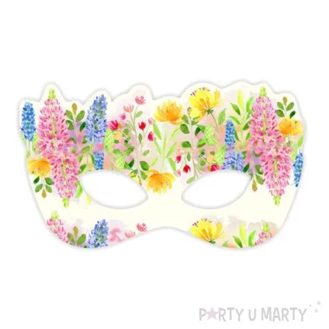 maska papierowa kwiaty polne kremowa rozm uniwersalny