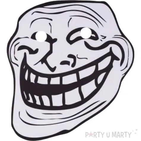 maska papierowa trollface powergift