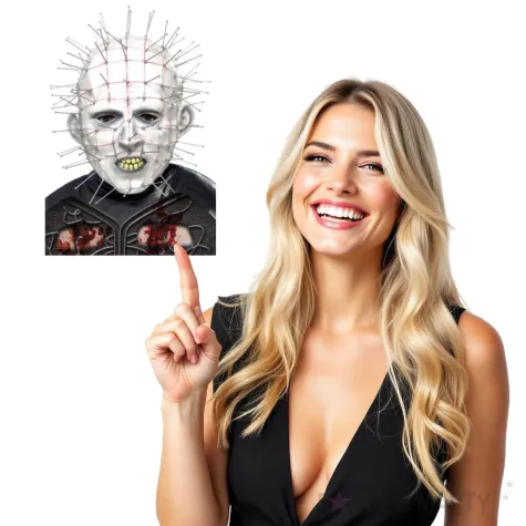 maska pinhead hellraiser szara lateksowa smiffys