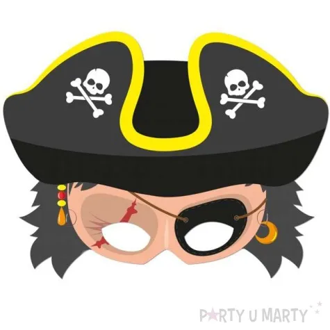 maska piraci papierowa arpex 2 szt