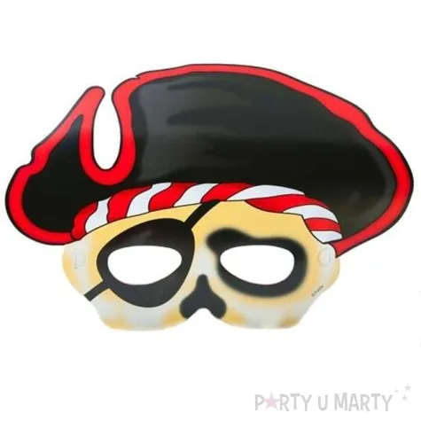 maska pirat korsarz papierowa 6 szt
