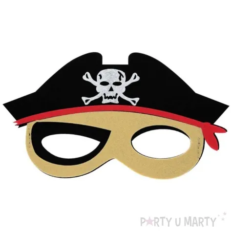 maska pirat w kapeluszu filcowa godan