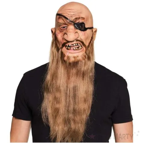 maska pirat z wlosami lateksowe boland