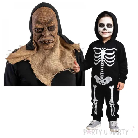 maska potwor zaszyta twarz jutowa carnival toys