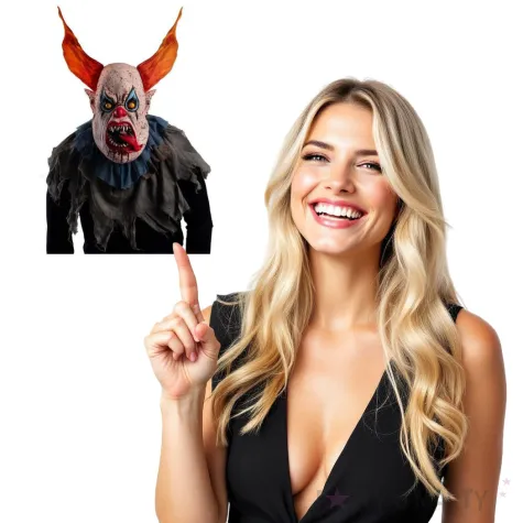 maska przerazajacy klaun lateksowa carnival toys