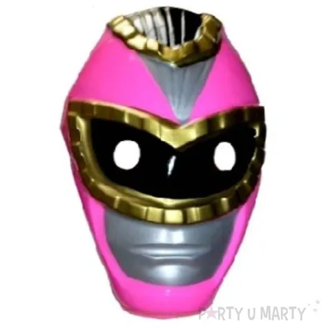 maska robot rozowa plastikowa