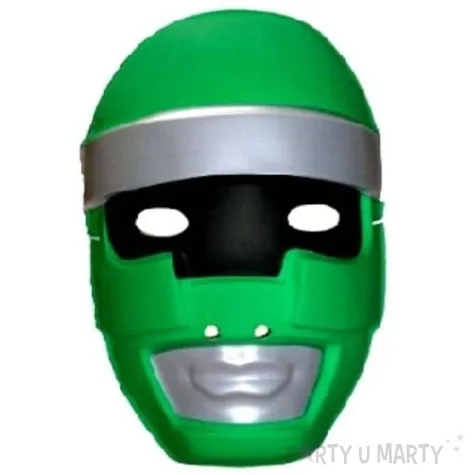 maska robot zielony plastikowa