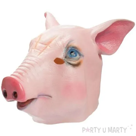 maska rozowa swinka godan lateksowa