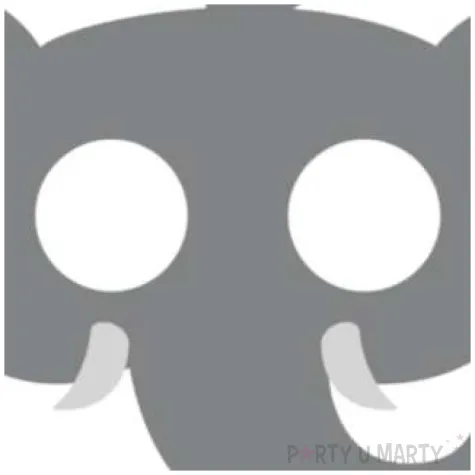 maska slonik filcowa partypal