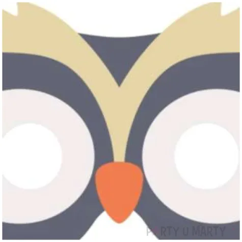 maska sowa filcowa partypal