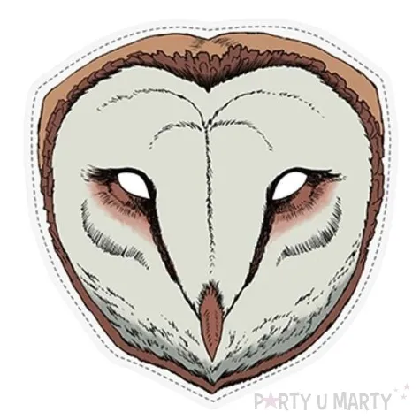 maska sowa plomykowka papierowa partydeco