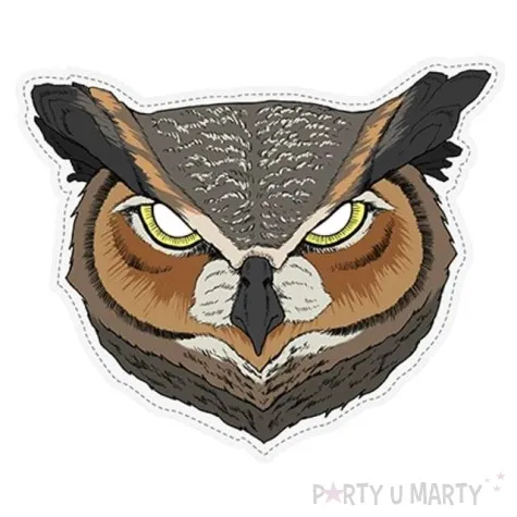 maska sowa puchacz papierowa partydeco