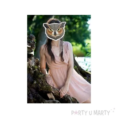 maska sowa puchacz papierowa partydeco