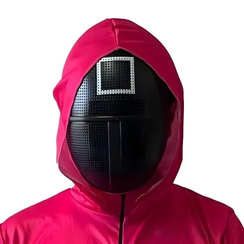 maska squid game kwadrat czarny godan