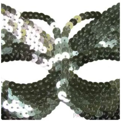 maska srebrny motyl cekinowa arpex