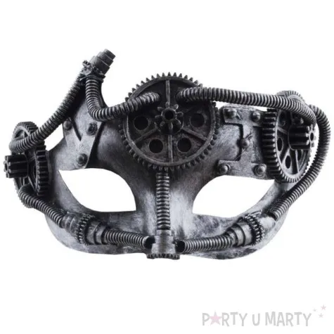 maska steampunk srebrna funnyfashion