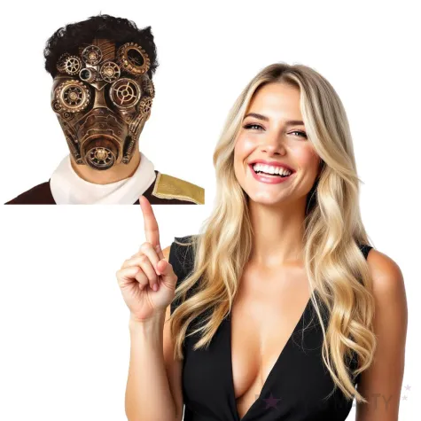 maska steampunk zloto guirca