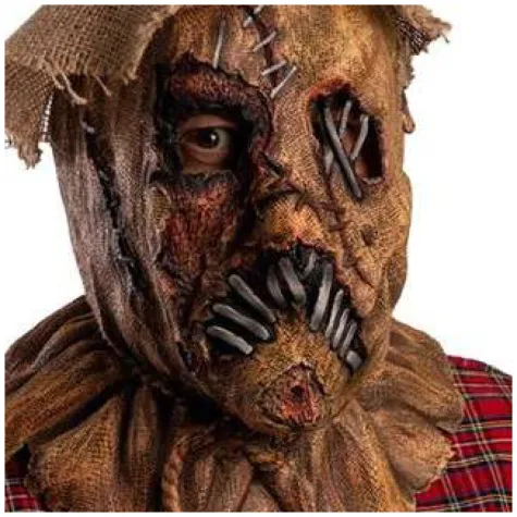 maska strach na wroble brazowa lateksowa carnival toys