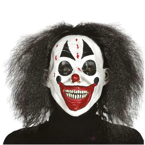 maska straszny klaun z wlosami guirca