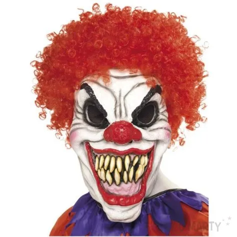maska straszny klaun z wlosami smiffys